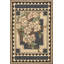 Small Scatter Size American Hooked Antique Wool 1920s Rug