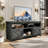 Modern Mid-Century Entertainment Center Media Console Table TV Stand With Power Outlet Storage Cabinets And Open Shelf-608094780-624805414