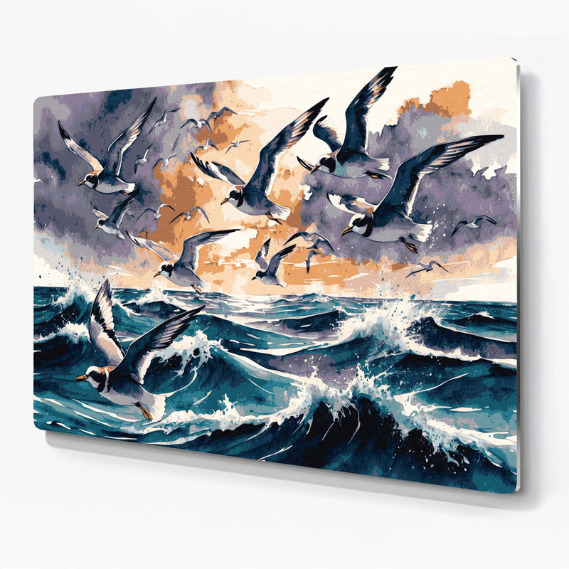 Art mural en métal Birds Wilson, H 20 po x l 30 po