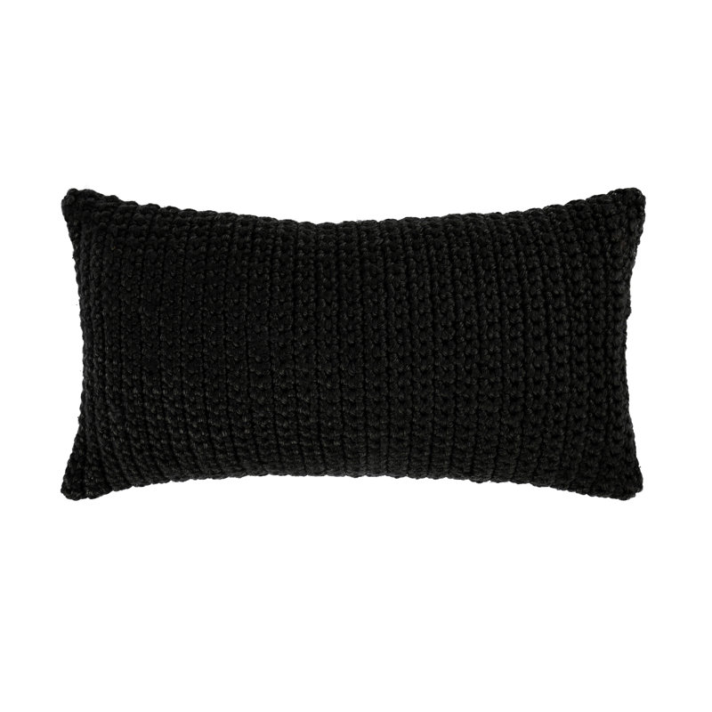 Coussin d'extérieur Prism Performance, H 14 po x l 26 po, Noir, Forme rectangulaire