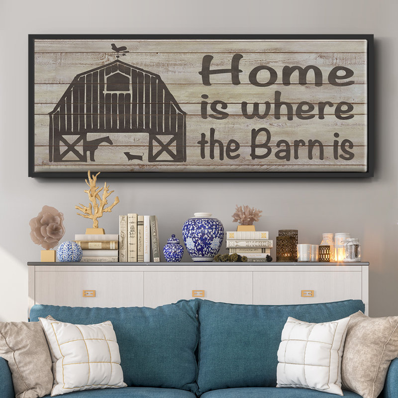 Toile encadrée Home & Farm III, H 20 po x l 50 po