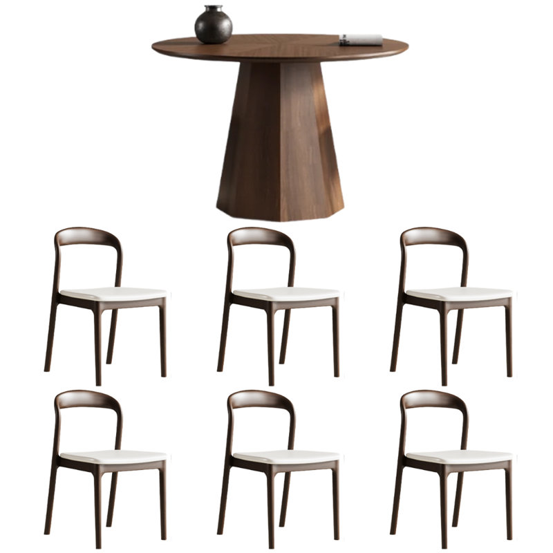 Table et chaise de salle à manger de qualité minimaliste, H 29,5 po x L 43,3 po x l 43,3 po