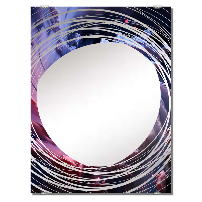 Miroir mural Pancho - Abstract Spirals MIR137999, 32 po x 24 po
