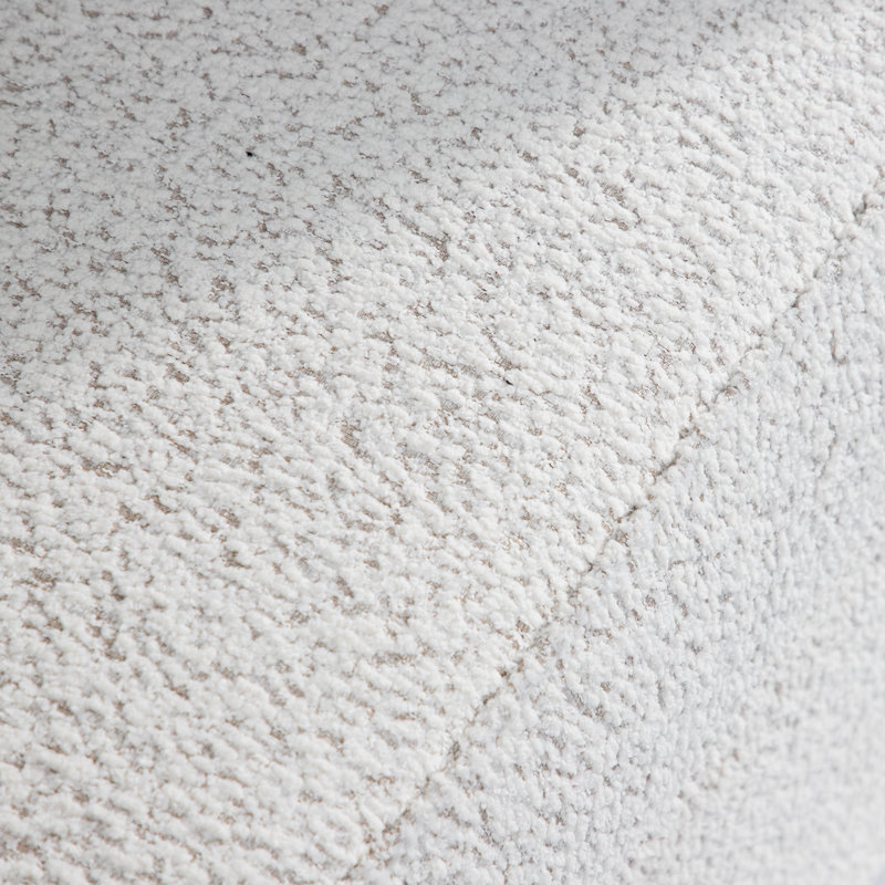 Canapé à accoudoirs arrondis 86,5 po Celal, 100 % polyester blanc cassé