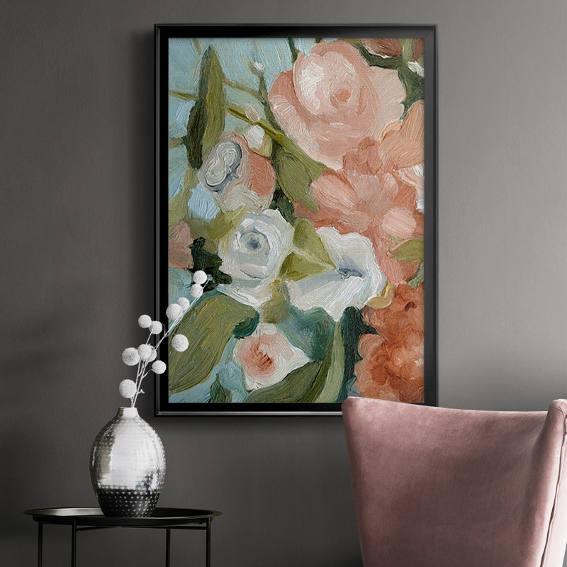Bouquet Scatter II, reproduction encadrée de qualité supérieure - prête à être accrochée, H 24,5 po x l 18,5 po x P 1,25 po