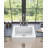 24"L X 19" W Farmhouse/Apron Front White Ceramic Kitchen Sink
