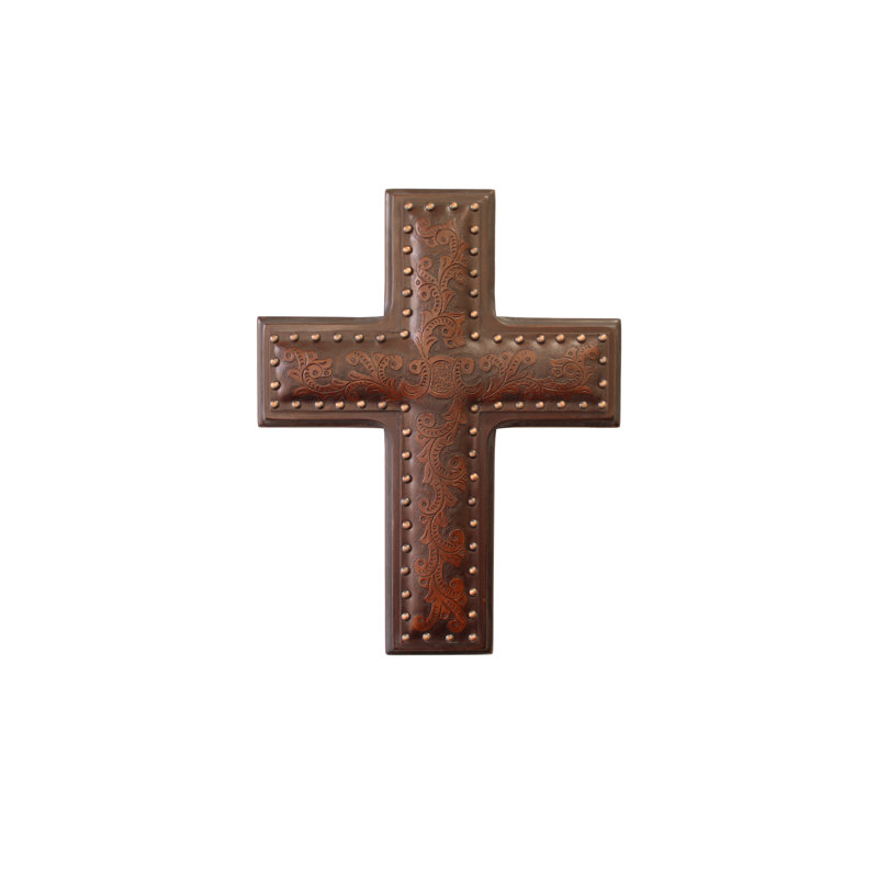 Handmade Industrial Religious & Spiritual Solid Wood Wall Decor, Brown