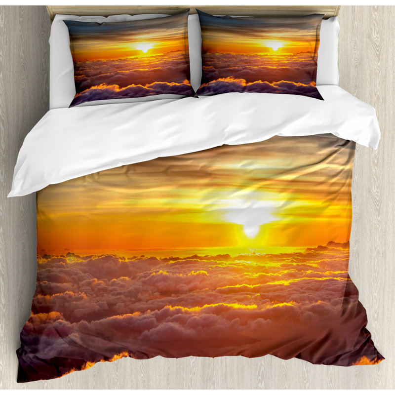 Modern & Contemporary Polyester Duvet Cover, Queen Duvet Cover + 2 Shams