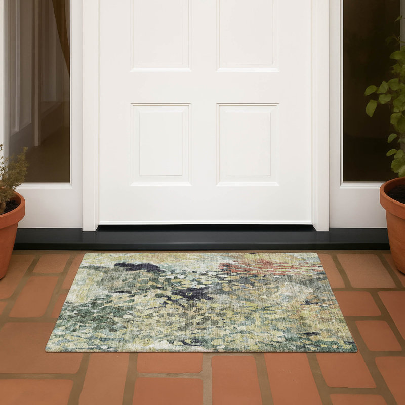 Machine Washable Indoor/Outdoor Chantille ACN2736 Modern Rug, 1'8" x 2'6", Cactus