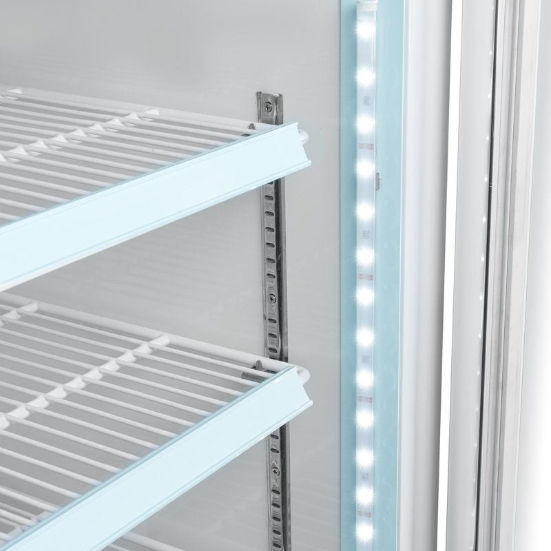 Congélateur commercial à affichage 1 porte 26 po 9 pieds pi. en blanc (MDF-1GD-9C-WH)