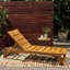 Chaise longue en bois avec assise en métal respirante et réglable-118089355