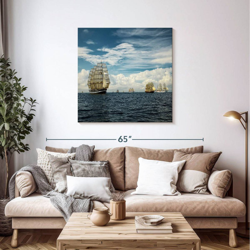 Mehar Sailing Old Ships, 39" H x 39" W