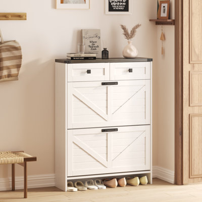 16 Pair Flip Down Shoe Storage