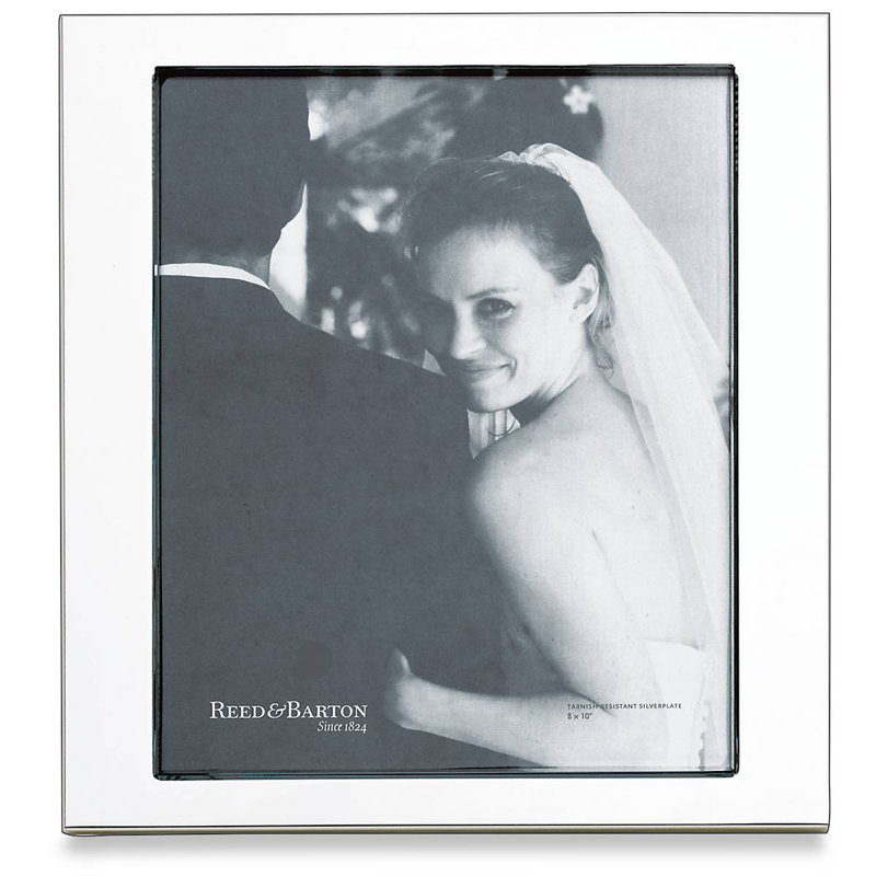 Classic 5x7 Silver Glass Rectangular Tabletop Picture Frame