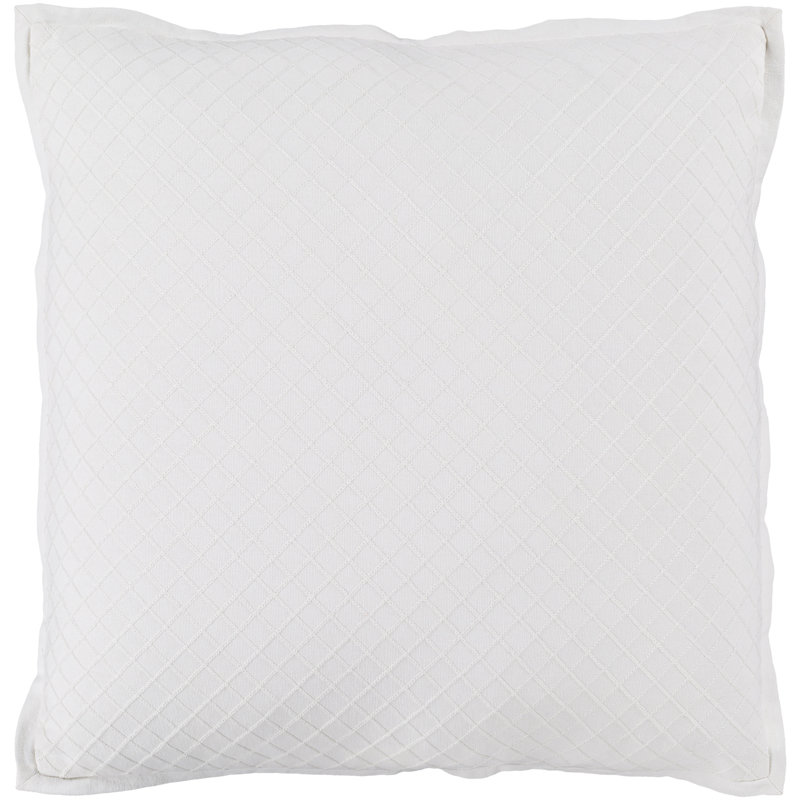 Hamden Geometric Cotton Throw Pillow, 20" x 20", Sea Foam, Down