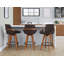 Tabouret de bar moderne Mid-Century avec pivotement à 360 degrés et similicuir confortable