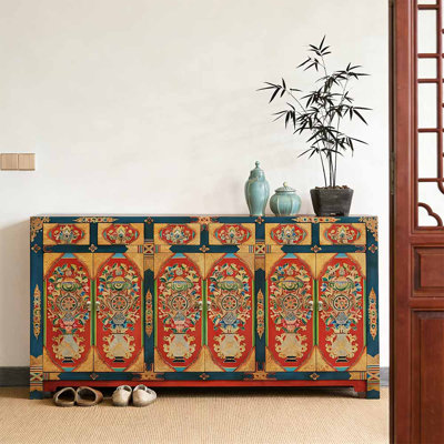 Chinese-style retro painted shoe cabinet
