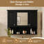 Armoire murale de salle de bain moderne 35 "x 28" avec miroir et tablettes ouvertes-107173511