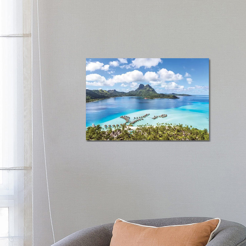 Bora Bora Island, French Polynesia I by Matteo Colombo - No Frame Print on Canvas, 66.04 cm H x 45.72 cm W x 1.91 cm D