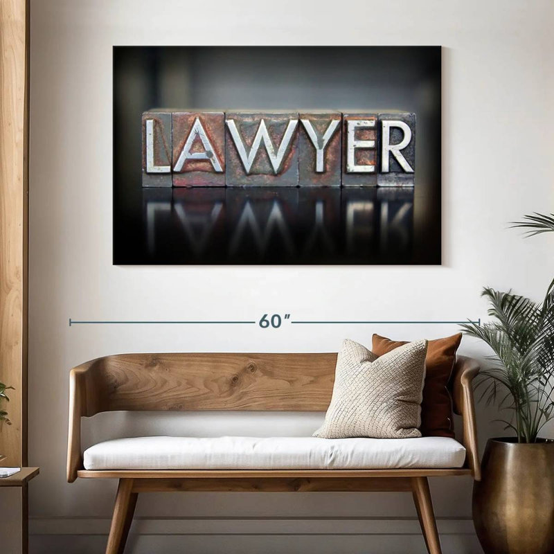 Alcaraz Lawyer Typography, 32" H x 48" W