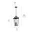 Luminaire suspendu d'extérieur H 29,75 po Kiyono-390470452
