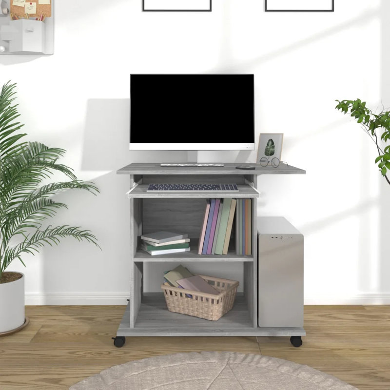 Bisceglia Computer Desk, Grey Sonoma