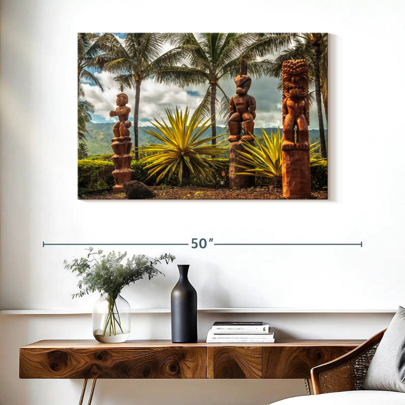 Lilie Hawaii Tiki Statues, H 26 po x l 39 po