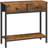 29.5" Narrow Console Table With 2 Fabric Drawers, Small Entryway Table With 2-Tier Storage Shelves, Thin Sofa Table, Side Table, For Living Room, Hallway-1156037757