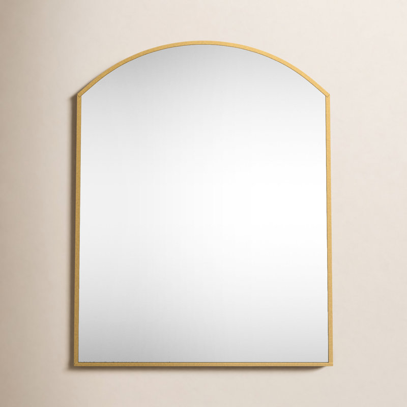 Pemberley Arched Metal Framed Standing Mirror