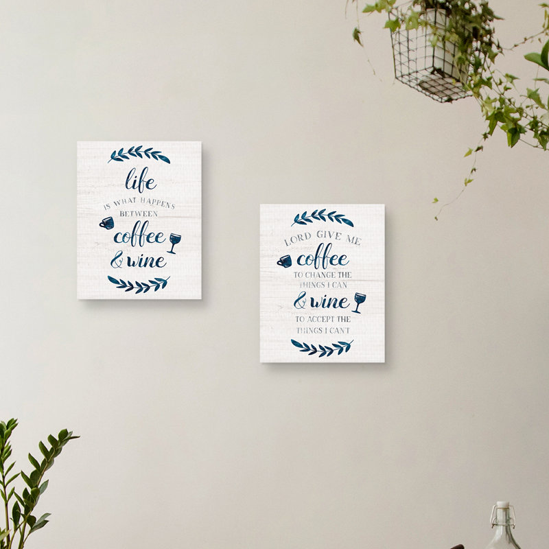 " Between Coffee And Wine, Coffee And Wine " 2 - Pieces
