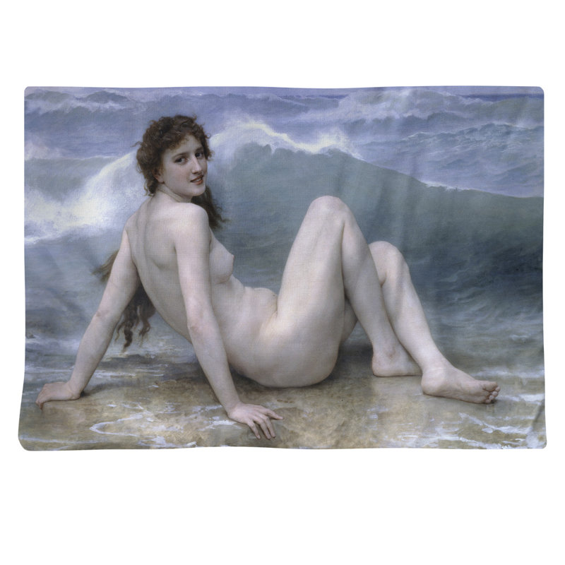 Napperon William "Adolphe Bouguereau 18", Bleu, Sergé de coton