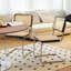 Ensemble de chaises de salle à manger moderne en rotin avec pieds chromés, design Mid-Century Breuer-130412600
