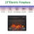 Modern Electric Fireplace Insert, 23" Ultra Slim - Realistic Flame With Logs, Remote & Timer, Overheat Protection