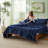 Bedsure Queen Size Comforter Sets - 3-Piece Double-Sided Fleece Fluffy Navy Bedding, Cozy Striped Aesthetic for Modern & Guest Bedrooms, All-Season Luxury Home Decor-121450090-105492178