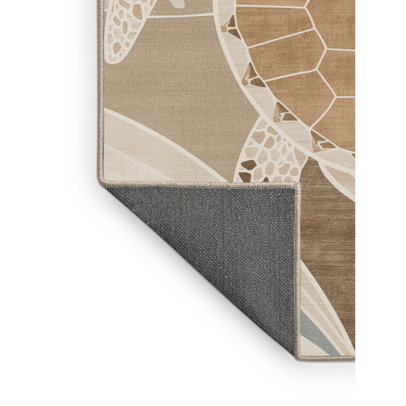 Tapis art déco doux et moelleux à motif de tortue Gosnells, 7 x 10