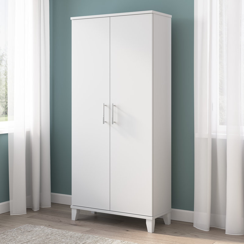 Talis Accent 2 Door Tall Storage, White/Chrome