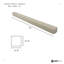 Carreau de doublure de boîte Crema Marfil 3/4 x 12 po - mat-130161208