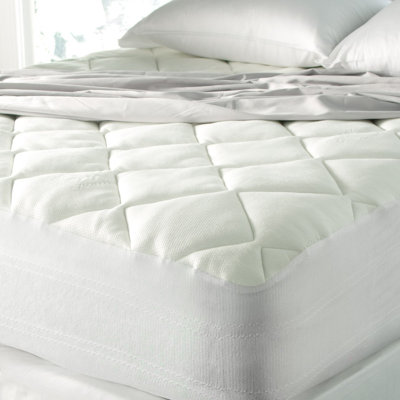 Extra Deep & Plush Rest-Fill Down Alternative Bamboo Blend Mattress Pad with Quiet Bottom