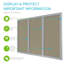 Babillard fermé en vinyle 3 portes avec cadre en satin Ghent-11138453-11138446-11138445