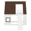 Lit superposé simple en bois avec toit enchanteur