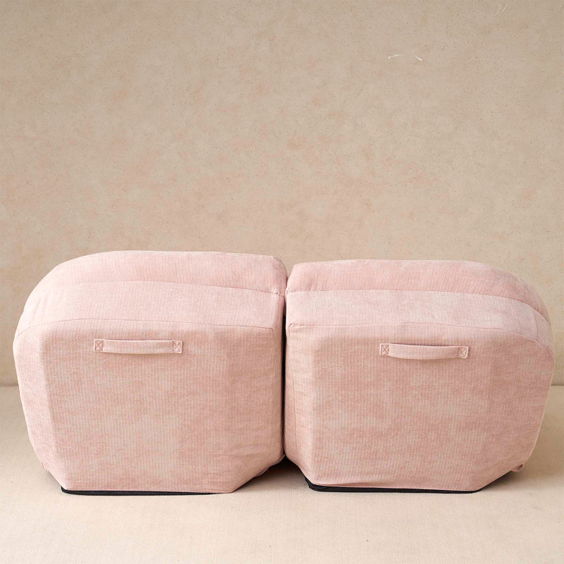 Canapé-lit convertible simple pliable, rose, la partie droite du produit complet., Rose