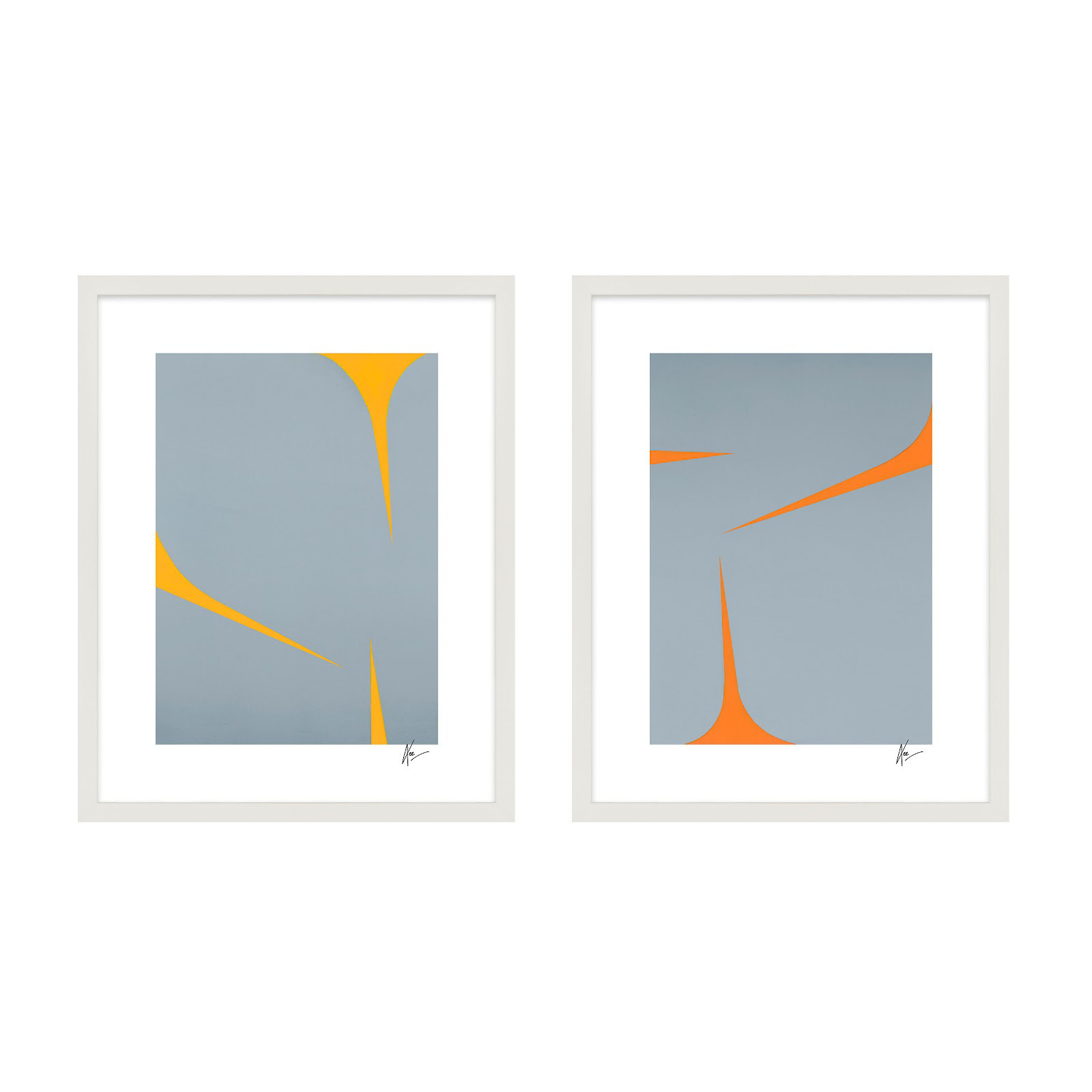 Clouds. Set Of 2 by Lee Lessem, 40" W x 50" H, White