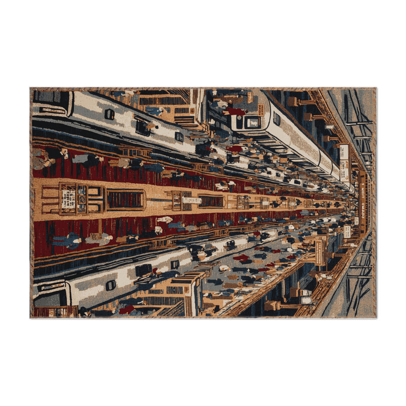Tapis intérieur et extérieur noir Transport, Rectangle 9 pi x 12 pi