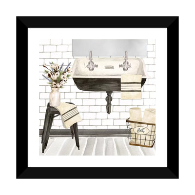 «Farmhouse Bath II Sink» par Tara Reed - impression d'art graphique