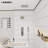 Rainfall Symphony 12" Flush Mount Rainfall Temperature Display Thermostatic Shower System with 64 Color LED and Music-92580044