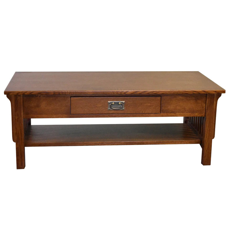 Albano Solid Wood Coffee Table, Walnut Stain