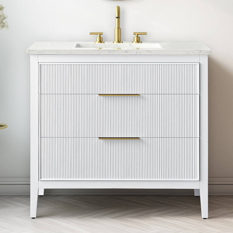 Emma 36" W Single Vanity, White
