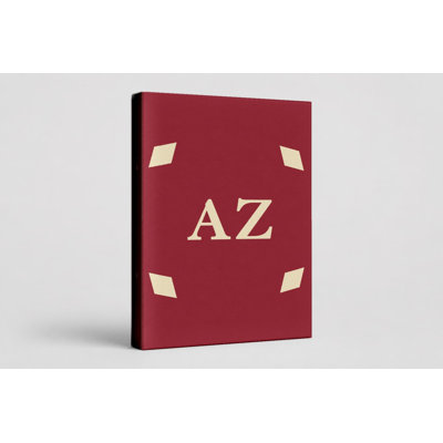 Arizona Hockey City Colors Luxury Diamond Monogram — Sand Brick Red — Canvas Wall Art