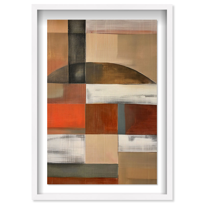 Pattern Pulse I Shadowbox Abstract Print by Oliver Gal, Black Frame, 10 x 15, 25.5"H x 17.5"W, White Frame