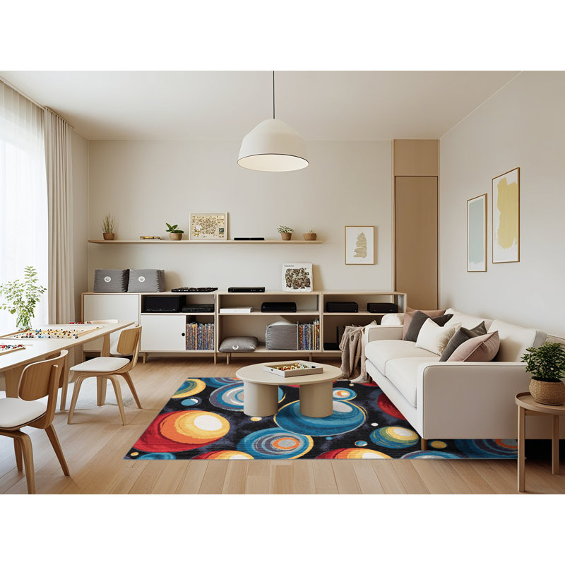 Tapis mauve lavable à la machine, Rectangle 7 pi x 9 pi